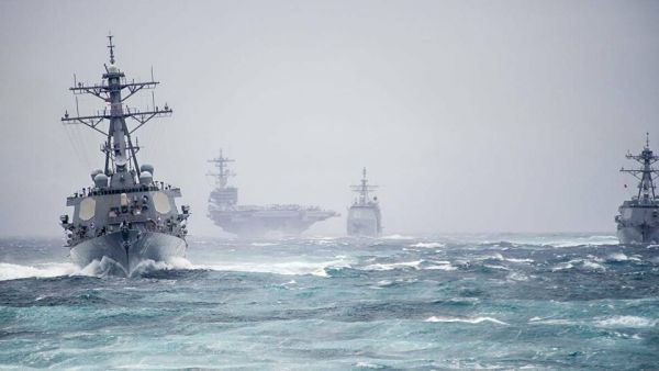 سفن حربية فرنسية في البحر المتوسط