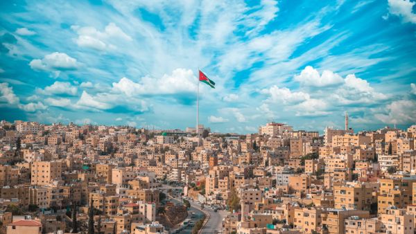 Jordan flag in Amman  (Shutterstock)	