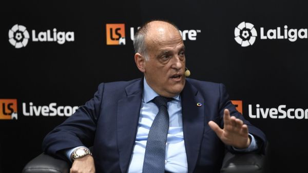 The Switzerland-based tribunal is "dead", La Liga's chief declared in response to the decision to commute the Premier League club's suspension (Photo: AFP)