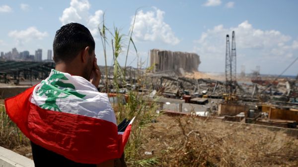 The blast Tuesday, which was felt across the country and as far as the island of Cyprus, was recorded by the sensors of the American Institute of Geophysics (USGS) as having the power of a magnitude 3.3 earthquake. PATRICK BAZ / AFP