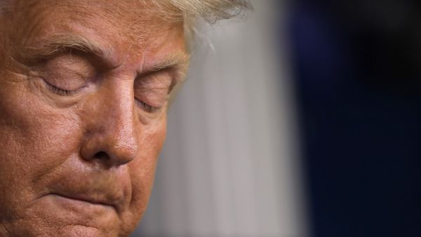 U.S. President Donald Trump holds a news conference in the Brady Press Briefing Room at the White House August 19, 2020 in Washington, DC. Trump called for a boycott of Goodyear tire brands Wednesday, saying the company's policy limiting political speech in the workplace bans employees from wearing his campaign hats. Earlier in the day, Press Secretary Kayleigh McEnany said that the Trump campaign's slogan Make America Great Again is pretty much synonymous with Blue Lives Matter these days. Chip Somodevilla
