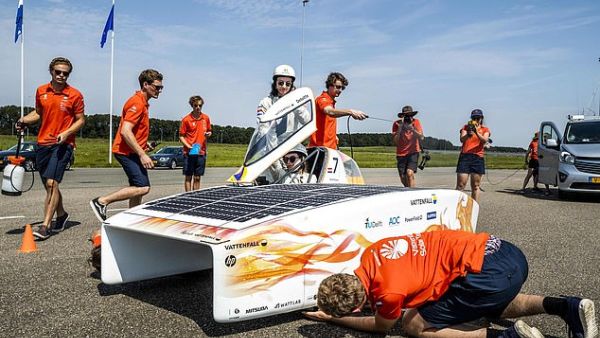 The team says its goal is to inspire the world in the field of high-end technology and promote sustainability through renewable energy. (AFP/ File Photo)