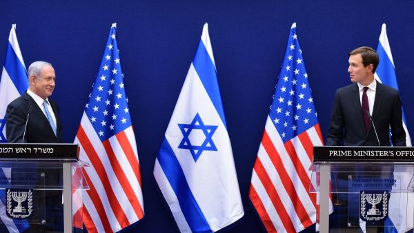 The delegation, headed by Jared Kushner, Senior Adviser to US President Donald Trump, and includes US National Security Adviser Robert O'Brien and Meir Ben-Shabbat. (AFP)