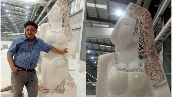 Controversial ‘Egypt Rising’ statue (Twitter)