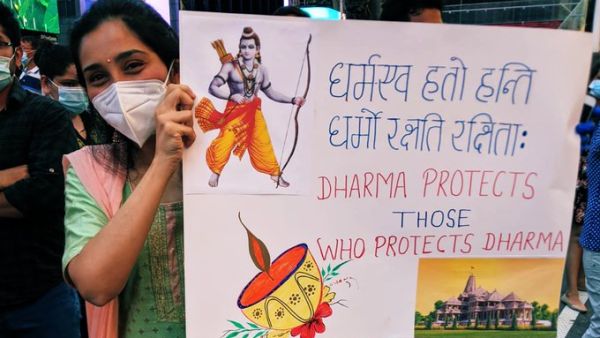 Ram Mandir Celebration at Time Square (Twitter)