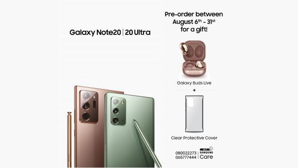 هاتف Galaxy Note20 و Galaxy Note20 Ultra سامسونج إلكترونيكس المشرق العربي تعلن بدء استقبال طلبات الحجز المسبق لهاتفي Galaxy Note20 وGalaxy Note20 Ultra الذكيين