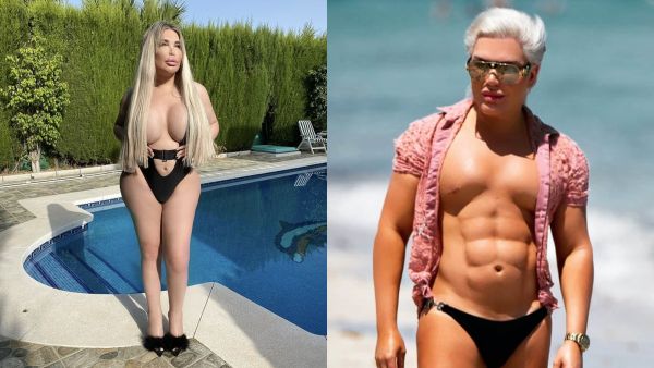 Trans Jessica Alves Flaunts Her Eye-Popping Cleavage and £30k Derrière in a Plunging Black Thong Swimsuit