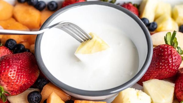 فوندو الجبن بالعسل والفانيليا