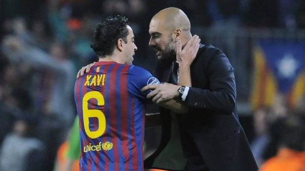 صورة أرشيفية لغوارديولا وتشافي