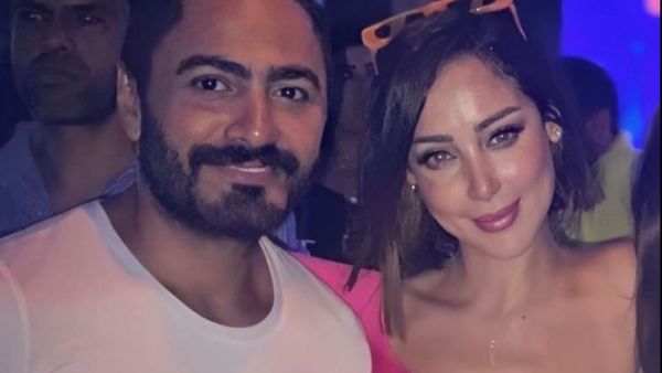 بسمة بوسيل واحتفالها بعيد ميلاد تامر حسني 