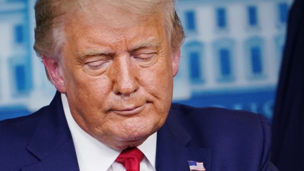 US President Donald Trump speaks during a press conference in the Brady Briefing Room of the White House on September 16, 2020, in Washington, DC. MANDEL NGAN / AFP