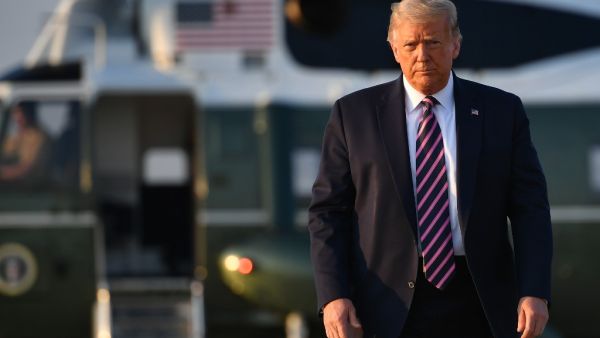 US President Donald Trump arrives to board Air Force One at Joint Base Andrews in Maryland on September 22, 2020. President Trump travels to Pittsburgh, Pennsylvania, for a campaign rally. MANDEL NGAN / AFP