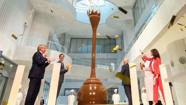 Unveiling of our beautiful chocolate fountain on September 10th (Instagram)