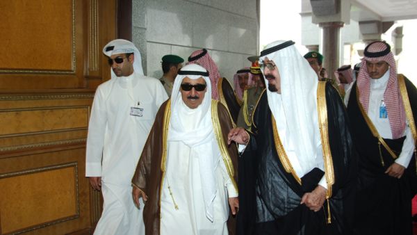 الشيخ صباح الاحمد مع الملك عبدالله ال سعود