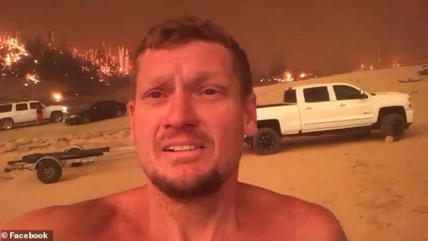 Jeremy Remington was airlifted from the Mammoth Pool area as the Creek Fire blazed through the Fresno area. (Facebook)