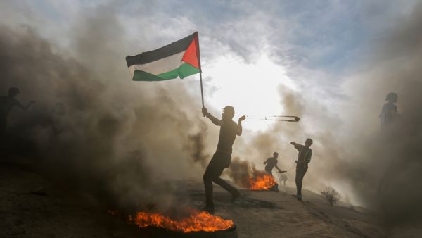Palestinians take part in a "Great March of Return" demonstration  (Shutterstock)	
