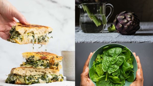 فوكاتشيا بالسبانخ والخرشوف والجبن