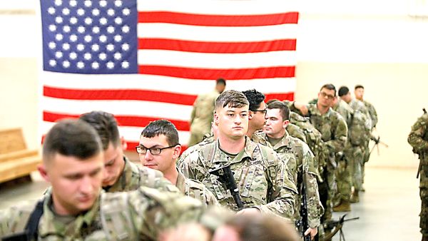 The US army had also deployed groups of allied militants with the so-called Syrian Democratic Forces (SDF) at a number of points around the base. (AFP)