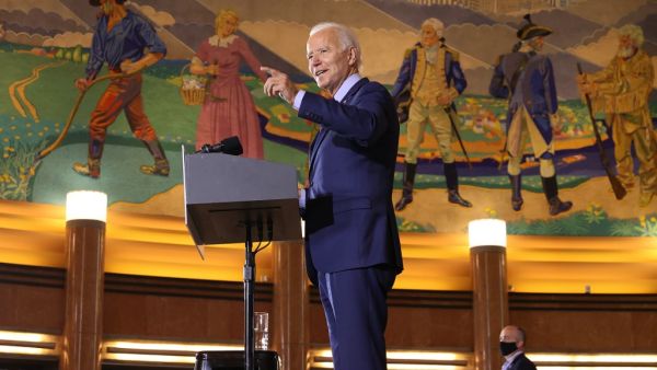 Biden is campaigning in Toledo and Cincinnati. Chip Somodevilla/Getty Images/AFP