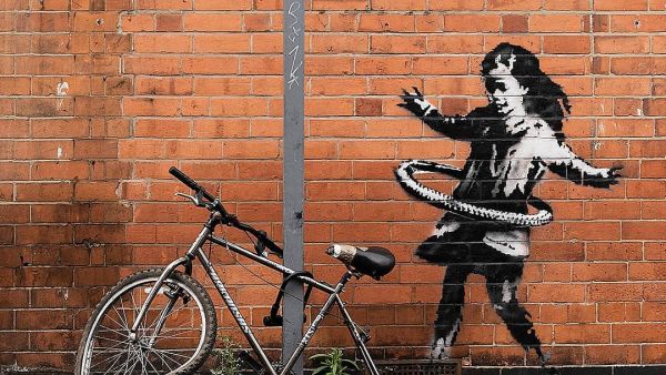 Banksy posted an image of the mural on his Instagram account on Saturday, seemingly putting an end to speculation as to the provenance of the graffiti - but a Birmingham based artist has now staked his own claim to the piece (Instagram)
