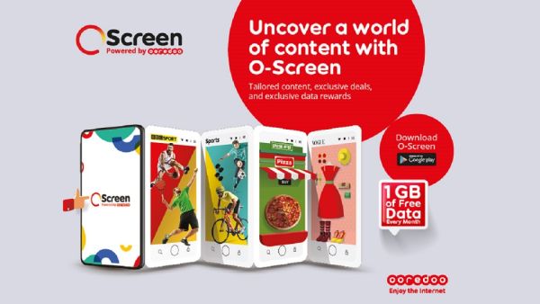 سيحصل عملاء Ooredoo الذين يقومون بتنزيل التطبيق والاشتراك لعرض المحتوى والإعلانات والعروض المحلية والعالمية على بيانات مجانية. Ooredoo تقدم عالماً من العروض الحصرية والمحتوى الرقمي الرائع عبر تطبيق O-Screen