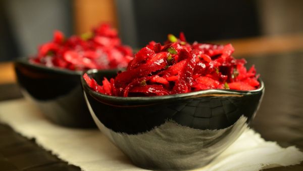 سلطة اليقطين والريكوتا والشمندر