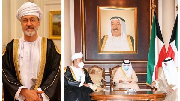 السلطان العُماني هيثم بن طارق في عزاء أمير الكويت
