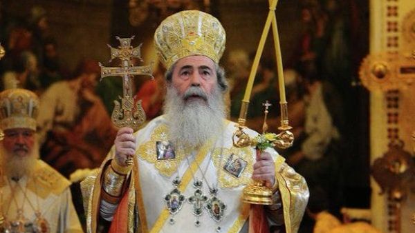 Greek Orthodox Patriarch of Jerusalem, Theophilos III, Chairman of the Council of Heads of Churches of the Holy Land (Twitter)
