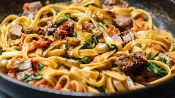 وصفة الباستا والفطر الدايت