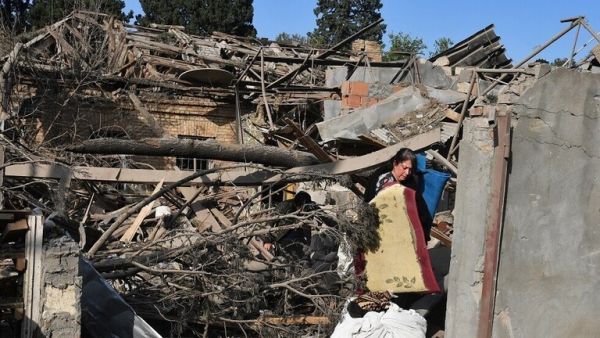 دمار جراء المعارك في قره باغ