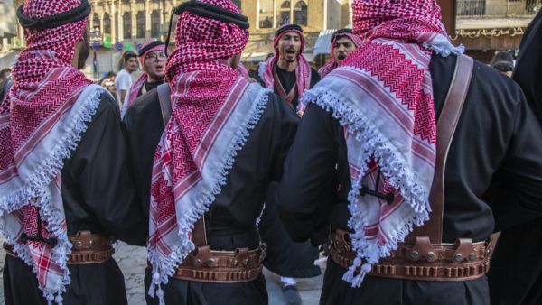 Jordanian men wearing arab traditional clothes. (Shutterstock/ File Photo)