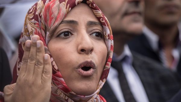  الناشطة اليمنية الحائزة جائزة نوبل للسلام توكل كرمان
