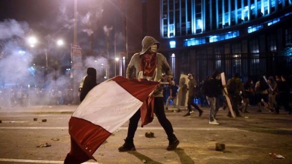 Speaker of Congress Manuel Merino assumed office on November 10 as Peru's third president in four years, amid street protests and market jitters after the impeachment of Martin Vizcarra over corruption allegations. ERNESTO BENAVIDES / AFP
