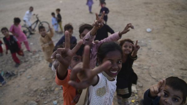 Children play in a ground during the World Children's Day in Karachi on November 20, 2020. Asif HASSAN / AFP