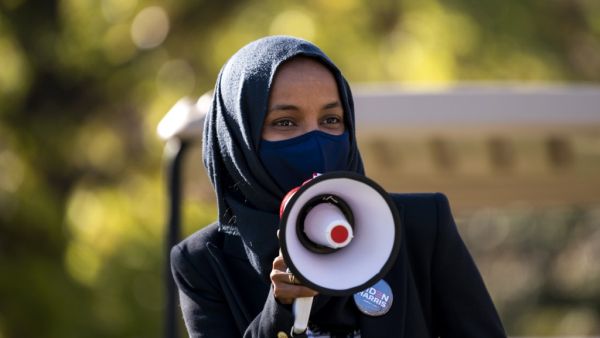 Congressional candidate Rep. Ilhan Omar (D-MN) speaks during a get out the vote event on the University of Minnesota campus on November 3, 2020 in Minneapolis, Minnesota. (AFP/File Photo)