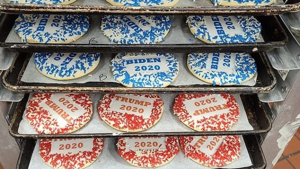 According to the bakery, sales and orders for Trump-themed cookies have 'vastly' outstripped those for the Biden-themed equivalent by a margin of almost 6 to 1 (Facebook)