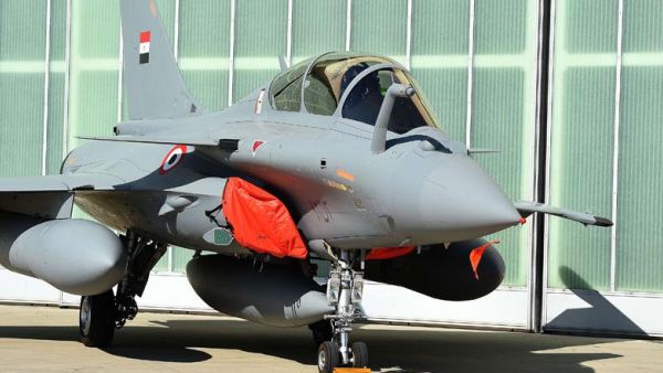 Egypt air force is pictured at an air base in the southern France city of Istres on Monday (AFP photo)