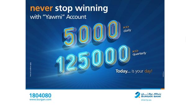 Burgan Bank Announces Names of the Daily Lucky Winners of Yawmi Account Draw