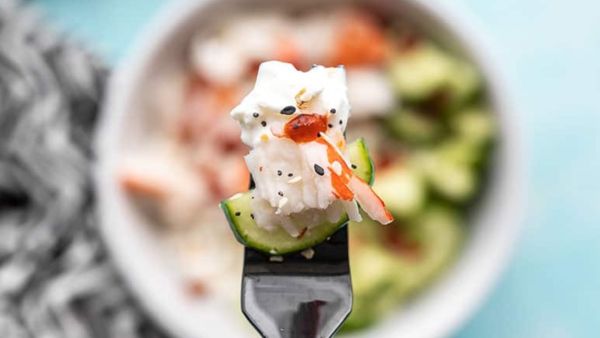 طبق السلطعون والجبن