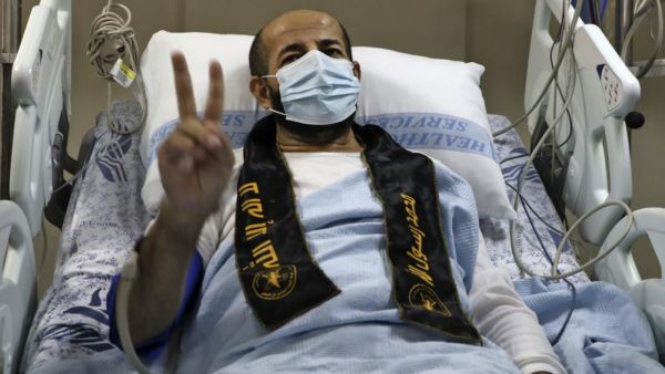 Al-Akhras was immediately escorted to the Najah hospital in Nablus, north of occupied West Bank. (AFP)