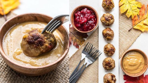 كرات لحم الديك الرومي المحشوة