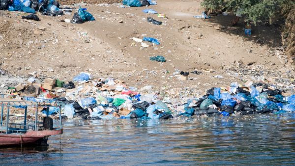 Waste on the banks of the Nile River, Edfu, Egypt, Africa. (Shutterstock/ File Photo)