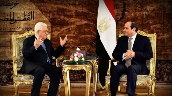 الرئيسان المصري عبد الفتاح السيسي والفلسطيني محمود عباس