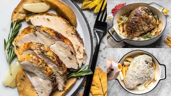 صدر ديك رومي مشوي بالأعشاب