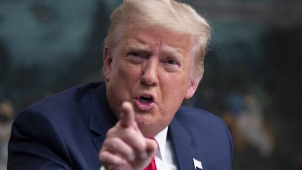 US President Donald Trump speaks to reporters after participating in a Thanksgiving teleconference with members of the United States Military, at the White House in Washington on November 26, 2020. (Andrew Caballero-Reynolds/AFP)
