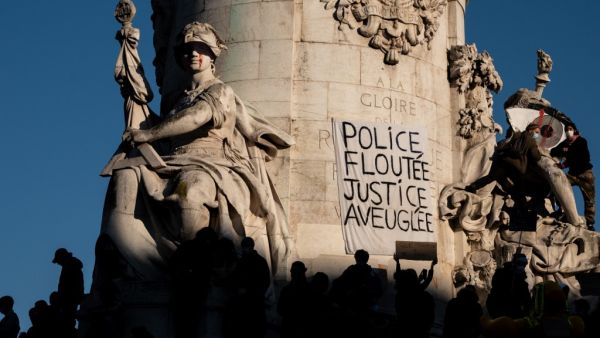 Dozens of rallies are planned on November 28 against a new French law that would restrict sharing images of police, only days after the country was shaken by footage showing officers beating and racially abusing a black man. JOEL SAGET / AFP