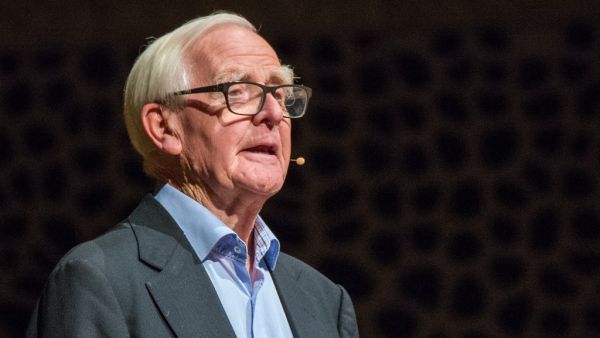 In this file photo taken on October 15, 2017 British author John le Carre (David John Moore Cornwell) gives a speech in Hamburg at the Elbphilharmonie, where he presented his new book "A Legacy Of Spies". John Le Carre, the British writer best known for his Cold War espionage novels "Tinker, Tailor, Soldier, Spy" and "The Spy Who Came In From The Cold", has died aged 89, his agent said on December 13, 2020. Daniel Bockwoldt / dpa / AFP