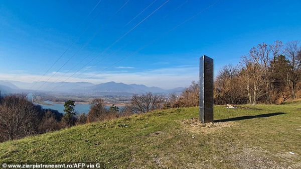 In northern Romania, a monolith was found on Batca Doamnei Hill in the city of Piatra Neamt last Thursday. (AFP)