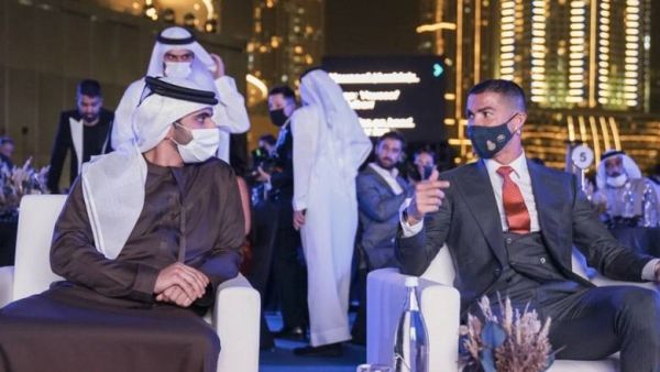 The Juventus ace was voted the Player of the Century at the Dubai Globe Soccer Awards. (Photo: @sheikhmansoor/Twitter)