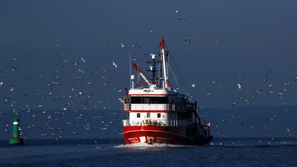 سفينة تركية في بحر إيجه